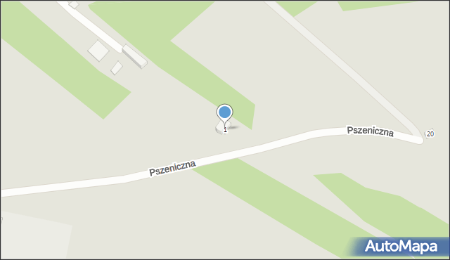 Stryków, Pszeniczna, 1, mapa Stryków