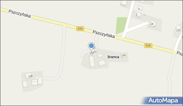 Suszec, Pszczyńska, 132, mapa Suszec