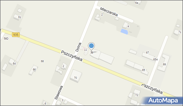 Suszec, Pszczyńska, 39, mapa Suszec