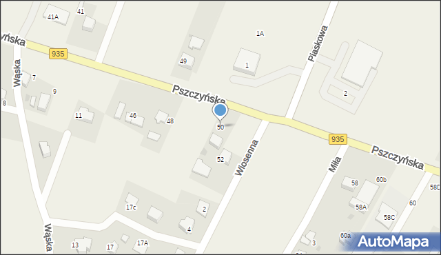 Suszec, Pszczyńska, 50, mapa Suszec