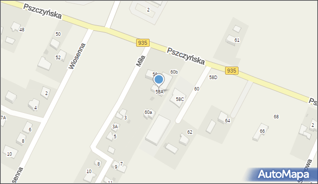 Suszec, Pszczyńska, 58A, mapa Suszec