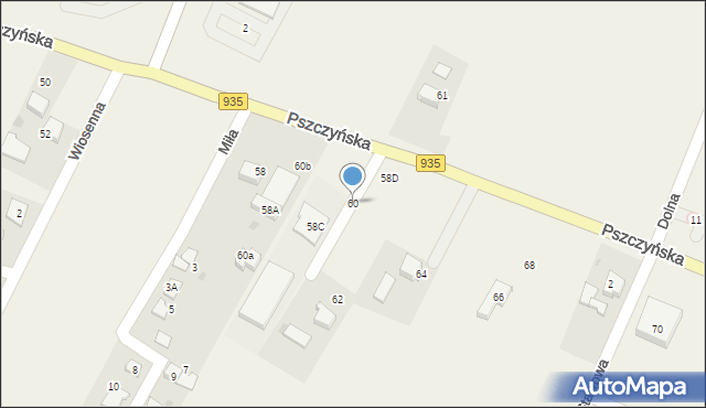 Suszec, Pszczyńska, 60, mapa Suszec