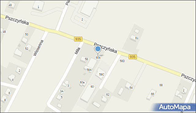 Suszec, Pszczyńska, 60b, mapa Suszec