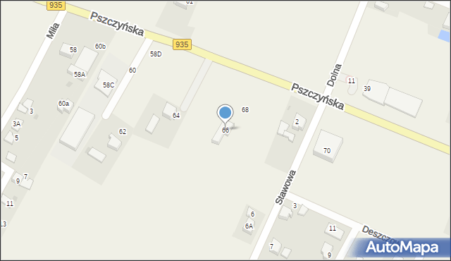 Suszec, Pszczyńska, 66, mapa Suszec