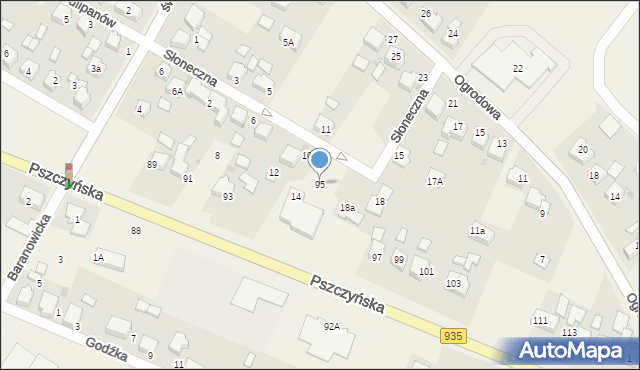 Suszec, Pszczyńska, 95, mapa Suszec