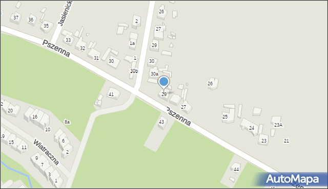 Szczecin, Pszenna, 29, mapa Szczecina