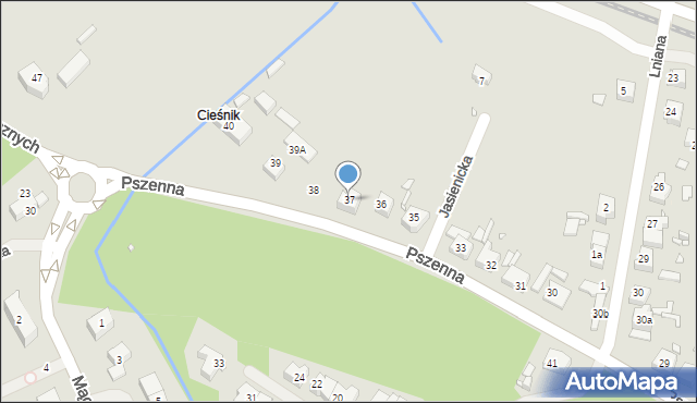 Szczecin, Pszenna, 37, mapa Szczecina