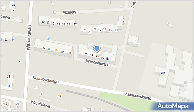 Szczecin, Pszczelna, 4D, mapa Szczecina