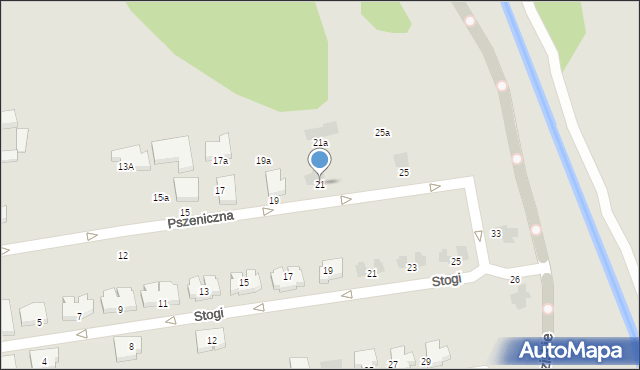 Warszawa, Pszeniczna, 21, mapa Warszawy