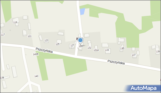 Warszowice, Pszczyńska, 129, mapa Warszowice