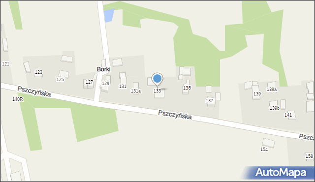 Warszowice, Pszczyńska, 133, mapa Warszowice