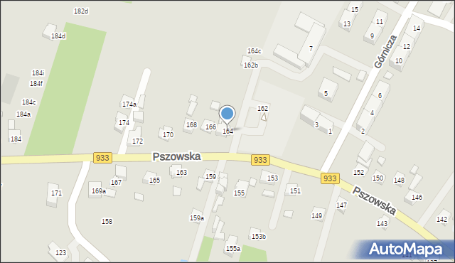 Wodzisław Śląski, Pszowska, 164, mapa Wodzisławia Śląskiego