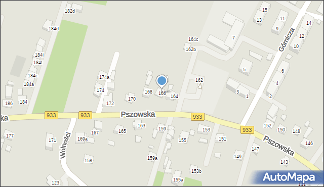 Wodzisław Śląski, Pszowska, 166, mapa Wodzisławia Śląskiego