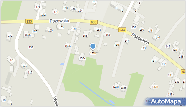 Wodzisław Śląski, Pszowska, 153b, mapa Wodzisławia Śląskiego