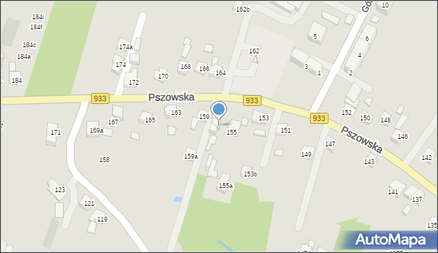 Wodzisław Śląski, Pszowska, 157, mapa Wodzisławia Śląskiego