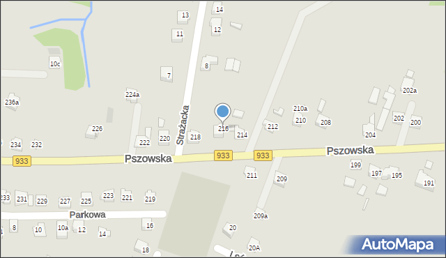 Wodzisław Śląski, Pszowska, 216, mapa Wodzisławia Śląskiego