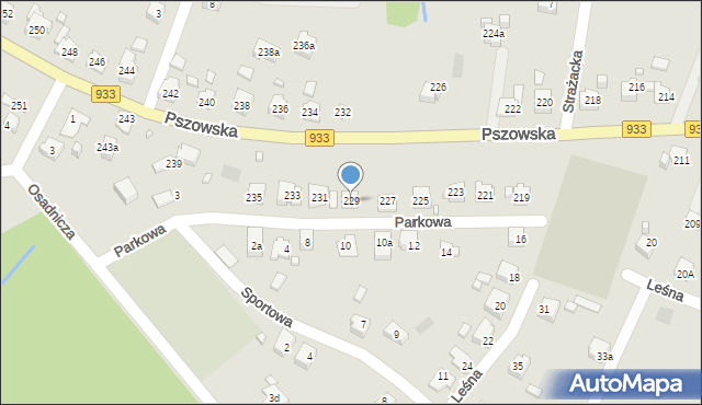 Wodzisław Śląski, Pszowska, 229, mapa Wodzisławia Śląskiego