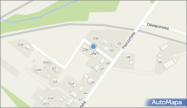 Wola, Pszczyńska, 229a, mapa Wola