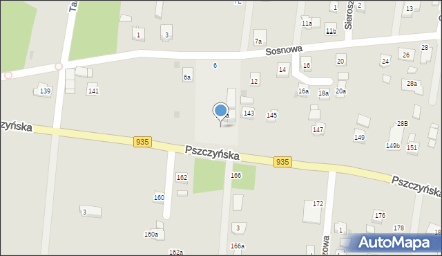 Żory, Pszczyńska, 1, mapa Żor
