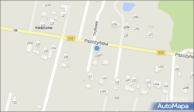 Żory, Pszczyńska, 110, mapa Żor