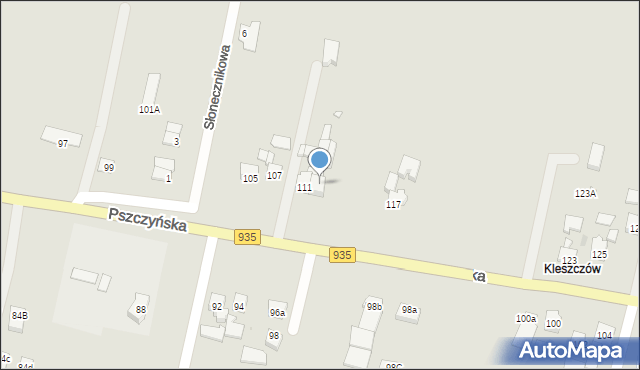 Żory, Pszczyńska, 113, mapa Żor