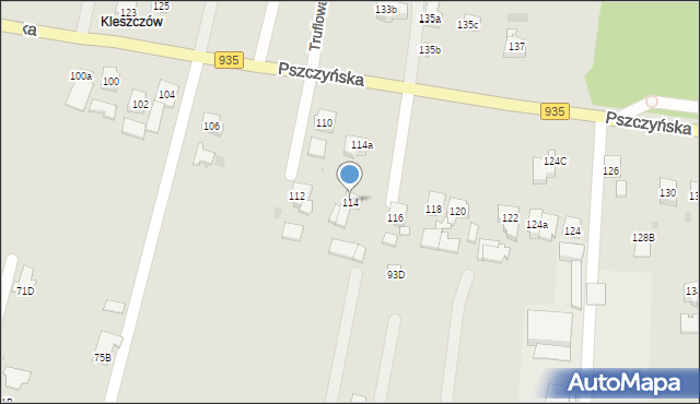 Żory, Pszczyńska, 114, mapa Żor