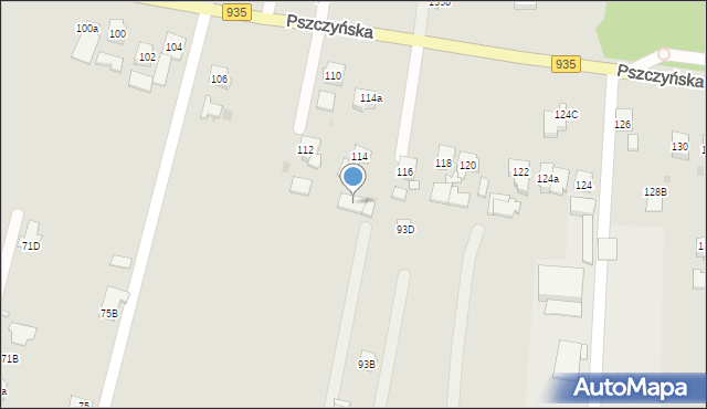 Żory, Pszczyńska, 114a, mapa Żor