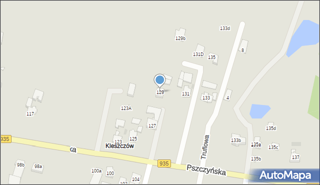 Żory, Pszczyńska, 129, mapa Żor