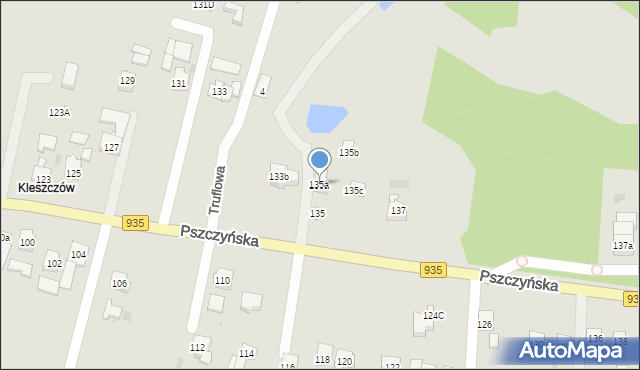 Żory, Pszczyńska, 135a, mapa Żor