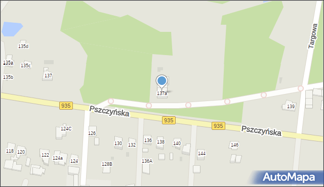 Żory, Pszczyńska, 137a, mapa Żor