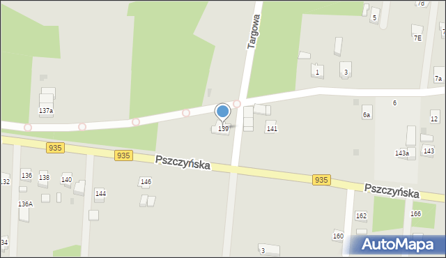 Żory, Pszczyńska, 139, mapa Żor