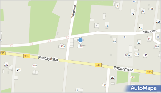 Żory, Pszczyńska, 141, mapa Żor