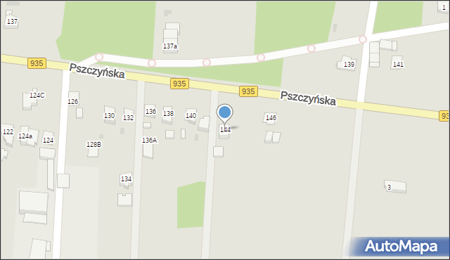 Żory, Pszczyńska, 144, mapa Żor