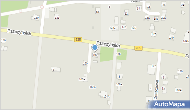 Żory, Pszczyńska, 162, mapa Żor