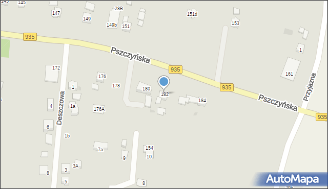 Żory, Pszczyńska, 182, mapa Żor