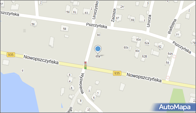 Żory, Pszczyńska, 60a, mapa Żor