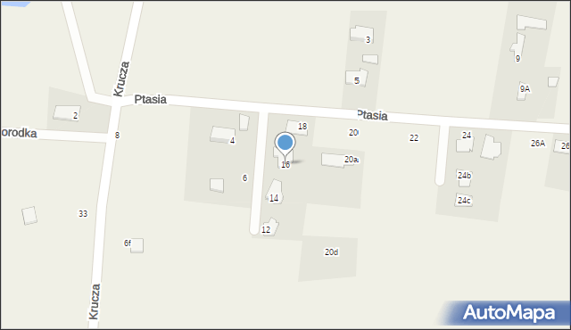 Budziska, Ptasia, 16, mapa Budziska