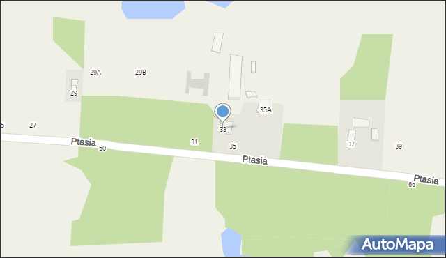 Budziska, Ptasia, 33, mapa Budziska