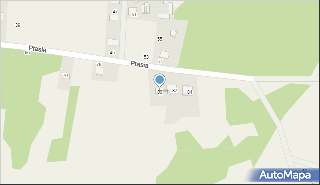 Budziska, Ptasia, 80, mapa Budziska