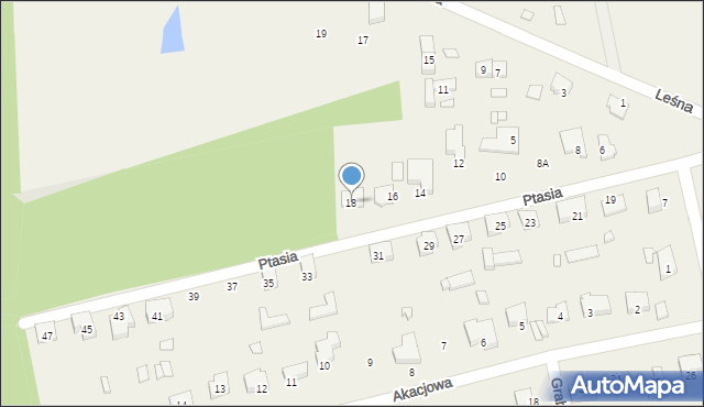 Droszków, Ptasia, 18, mapa Droszków