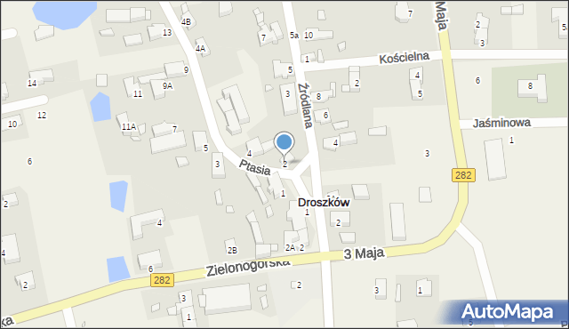 Droszków, Ptasia, 2, mapa Droszków