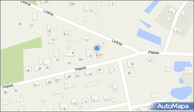 Droszków, Ptasia, 6, mapa Droszków