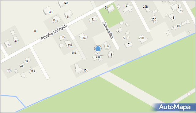 Jastrzębie, Ptaków Leśnych, 33c, mapa Jastrzębie