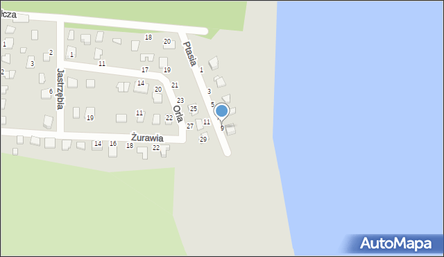 Koronowo, Ptasia, 9, mapa Koronowo