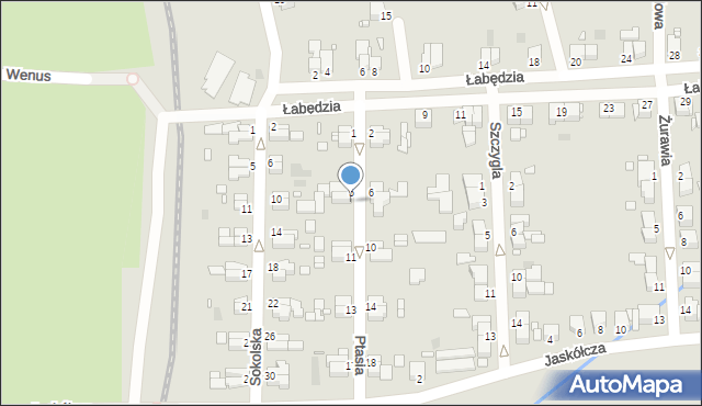 Legnica, Ptasia, 7, mapa Legnicy