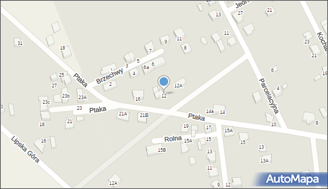 Lubliniec, Ptaka Tomasza, 12, mapa Lubliniec