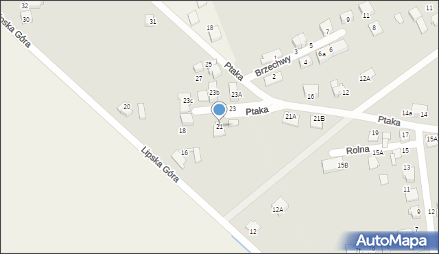 Lubliniec, Ptaka Tomasza, 21, mapa Lubliniec