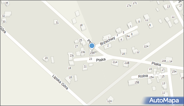 Lubliniec, Ptaka Tomasza, 23A, mapa Lubliniec