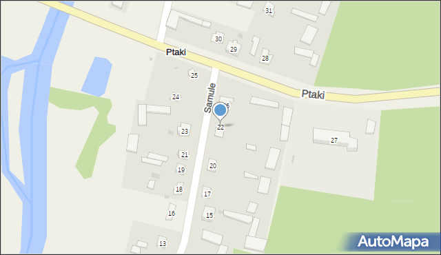 Ptaki, Ptaki, 22, mapa Ptaki