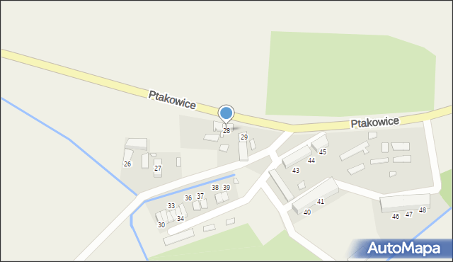 Ptakowice, Ptakowice, 28, mapa Ptakowice